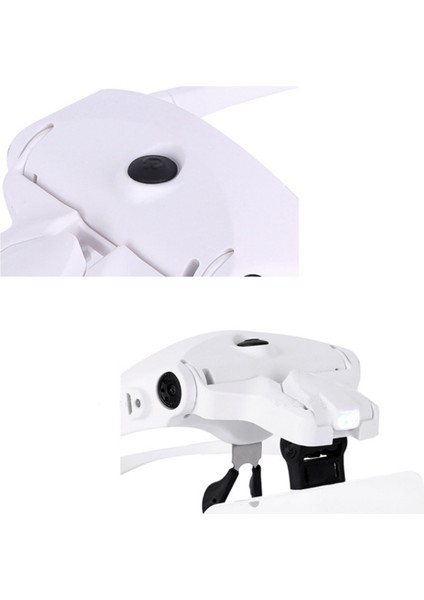 Elmas Boyama Nakış 1.0x 1.5x 2.0x 2.5x 3.5x Ayarlanabilir 5 Lens Büyüteç LED Işık Kafa Bandı Büyüteç Lamba ile (Yurt Dışından)