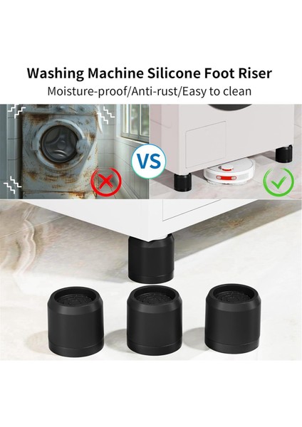 Güçlü Vantuzlu Çamaşır Makinesi Titreşim Önleyici Pedler, 4 Parça Kaymaz Gürültü Azaltıcı Sabitleyici Ayak Pedleri (Yurt Dışından) modelleri