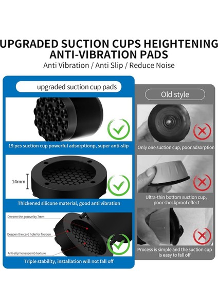 Güçlü Vantuzlu Çamaşır Makinesi Titreşim Önleyici Pedler, 4 Parça Kaymaz Gürültü Azaltıcı Sabitleyici Ayak Pedleri (Yurt Dışından) fırsatları