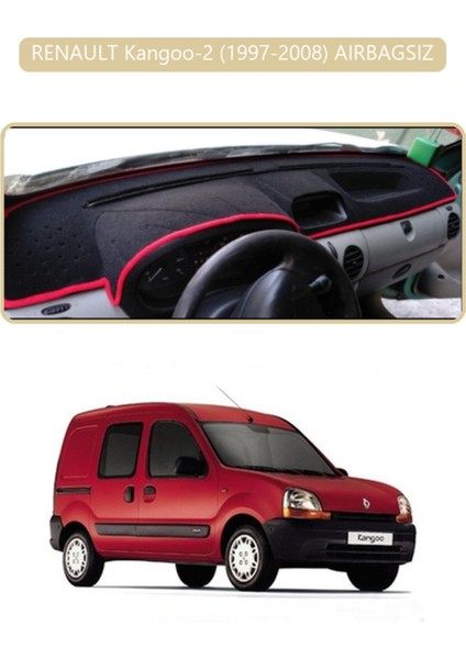 Renault Kangoo-2 (1997-2008) Aırbagsız Torpido Koruma Halısı - Bej Kenar