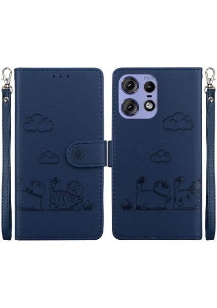 Motorola Kenar 50 Pro Kedi Rfıd Deri Cüzdan Kart Yuvası Için Flip Case (Yurt Dışından) indirimleri