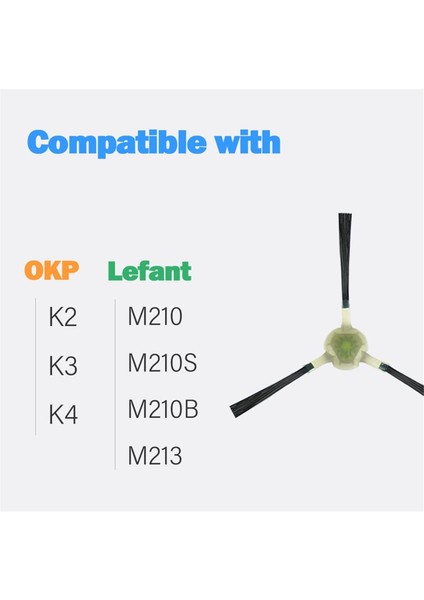 Lefant M210 M210S M210B M213 Vakum Yedek Parçaları Için 30 Adet Vakum Yan Fırçası Yedeği 3 Kollu Yan Fırça (Yurt Dışından) fiyatları