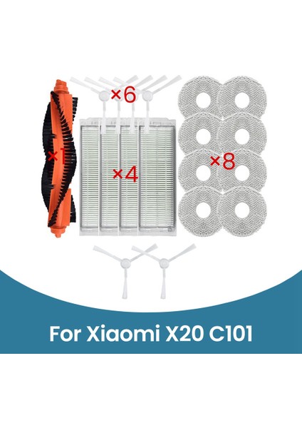 Xiaomi X20 C101 Süpürme Robotu Kiti Yedek Parça Aksesuarları,aksesuar Parçası (Yurt Dışından)