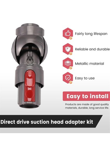 Dyson V7 V8 V10V11 Elektrikli Süpürge Parçaları Için Doğrudan Li Emiş Başlığı Bağlantı Konnektörü Adaptör Seti, Bilyalı Tekerlekler Yan Kapak (Yurt Dışından) fiyatları