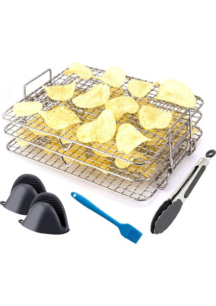 Ninja Foodi Grill Xl Air Fryer Çok Katmanlı 3 Yığılabilir Kurutma Rafı Tost Rafı Air Fryer Parçaları Için Hava Fritöz Rafı (Yurt Dışından) fiyatları