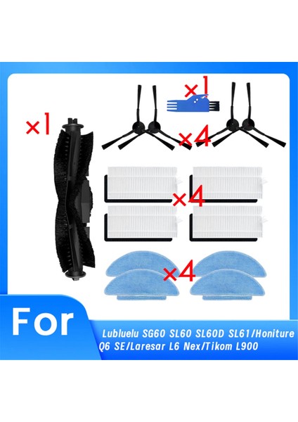Lubluelu SG60 SL60 SL60D SL61/HONITURE Q6 Se/tikom L900 Süpürme Robotu Temizleyici Parçalarının Değiştirilmesi Için 14 Adet (Yurt Dışından)