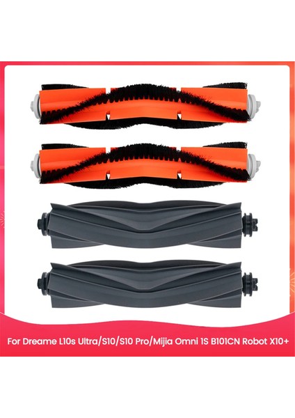 Dreame L10S Ultra S10 S10 Pro Için 4 Adet Rulo Fırça Mijia Omni 1s B101CN Robot X10+ Elektrikli Süpürge Yedek Parçaları (Yurt Dışından)