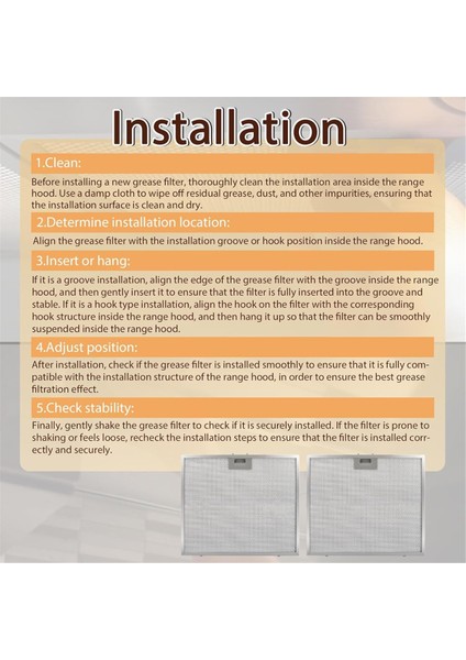 2 Adet WB02X27203 Davlumbaz Yağ Filtresi Ge Davlumbaz Için JVX5360DJ1BB JVX5360DJ1WW JVX5360SJ1SS JVX5365SJ1SS (Yurt Dışından) fiyatları