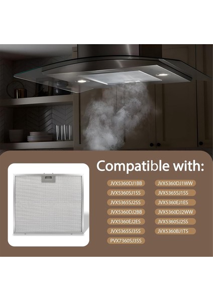 2 Adet WB02X27203 Davlumbaz Yağ Filtresi Ge Davlumbaz Için JVX5360DJ1BB JVX5360DJ1WW JVX5360SJ1SS JVX5365SJ1SS (Yurt Dışından) modelleri