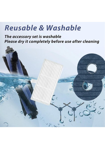 Eufy Omni C20 Elektrikli Süpürge Yedek Parçaları Için 20 Adet Ana Yan Fırça Hepa Filtre Paspas Pedleri Toz Torbaları Aksesuar Kitleri (Yurt Dışından) indirimleri