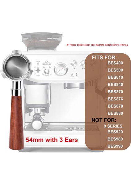 Dipsiz Portafilter, 3 Kulaklı Espresso Portafilter Aksesuar Seti, 54MM Breville Sage Barista Espresso Makinesi Için (Yurt Dışından) modelleri