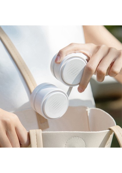 Taşınabilir Askılı Boyun Fanı Katlanabilir Şarj Edilebilir Kanatsız Mini Fan Seyahat ve Açık Hava Sporları Için Khaki (Yurt Dışından) fiyatları