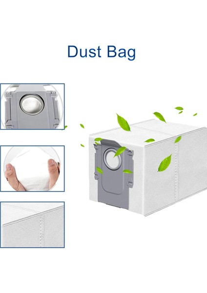 Roborock Qrevo CURVE/P20 Pro Elektrikli Süpürge Yedek Parçaları Ana Yan Fırçalar Hepa Filtreler Paspas Pedleri Toz Torbaları (Yurt Dışından) fırsatları