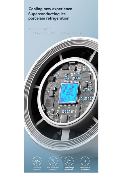 Taşınabilir El Tipi Fan USB Şarjlı Ayarlanabilir Hızlı Dijital Ekranlı Fan Katlanabilir Tasarım Gece Lambası ile Yüksek Hızlı Fan, B (Yurt Dışından) modelleri