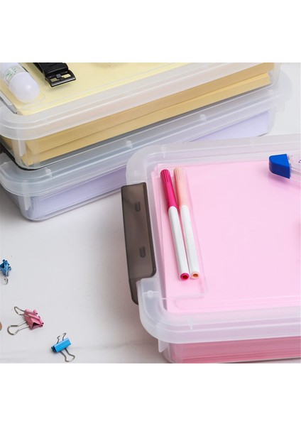 Adet Mandallı Kapaklı Plastik Saklama Kutuları Taşınabilir Proje Kutusu Şeffaf Dosya Kutusu Istiflenebilir Depolama (Yurt Dışından) fırsatları