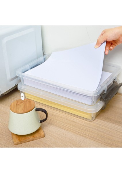 Adet Mandallı Kapaklı Plastik Saklama Kutuları Taşınabilir Proje Kutusu Şeffaf Dosya Kutusu Istiflenebilir Depolama (Yurt Dışından) indirimleri