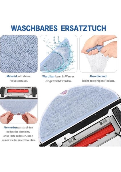 Roborock S7 Maxv Ultra Için, Ana Yan Fırça Hepa Filtre Paspas Bezi Toz Torbaları Yedek Parçalar Aksesuarlar (Yurt Dışından) modelleri