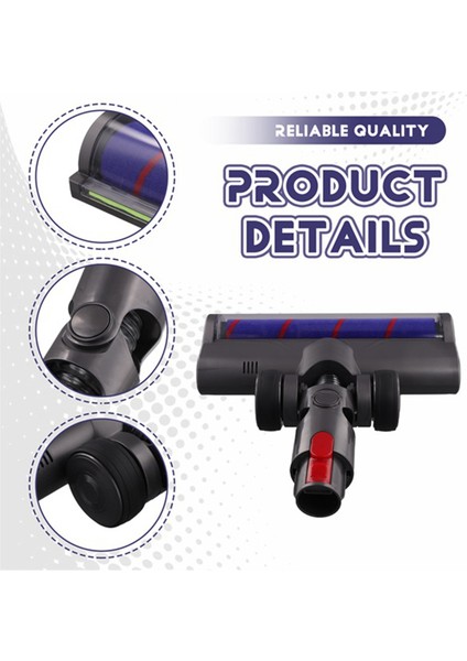 Dyson V7 V8 V10 V11 V15 Için Yumuşak Silindir Temizleme Başlığı Yedek Parçası Yeşil LED Işıklı Sert Zemin Başlığı Eklentileri (Yurt Dışından) modelleri