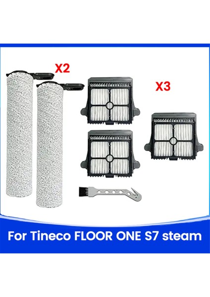 Tineco Floor One S7 Steam Smart Kablosuz Islak Kuru Vakum Zemin Fırçalama Makinesi Temizleyici Parçaları Için Fırça Rulosu ve Filtre Değişimi (Yurt Dışından)