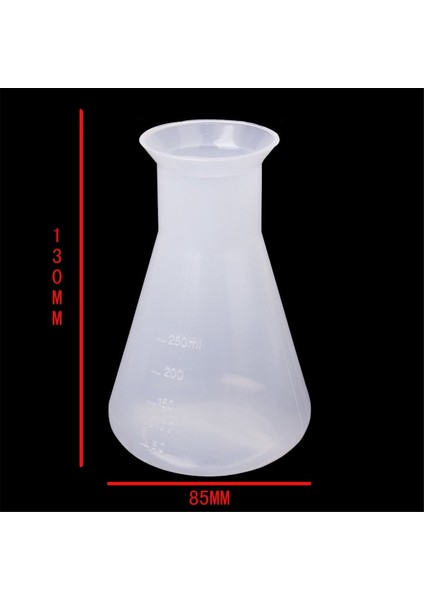 Plastik Şeffaf Laboratuvar Kimyasal Erlenmeyer Şişeleri Kap Şişe - 250 ml (Yurt Dışından) modelleri