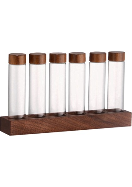 Cam Test Tüpü Sergileme Standı Barista Araçları Tek Tüp Depolama Kahve Çekirdeği Dağıtım Şişesi Kahve Kapalı Kavanoz Fasulye B (Yurt Dışından)