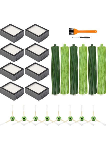 Irobot Roomba I7 E5 E6 I3 Serisi Robot Süpürge Yedek Parçaları Aksesuarları Için Hepa Filtre Fırça Rulosu (Yurt Dışından) modelleri