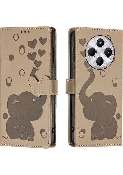 Poco C75 Üç Kart Yuvaları Kickstand Premium Deri Için Flip Case (Yurt Dışından)
