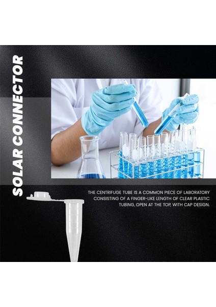 500 Adet Laboratuvar Şeffaf Beyaz Işaret Baskılı Plastik Santrifüj Tüpü 1.5ml (Yurt Dışından)