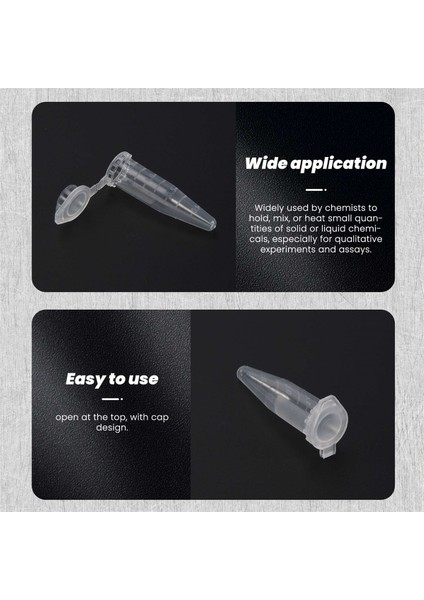 500 Adet Laboratuvar Şeffaf Beyaz Işaret Baskılı Plastik Santrifüj Tüpü 1.5ml (Yurt Dışından)