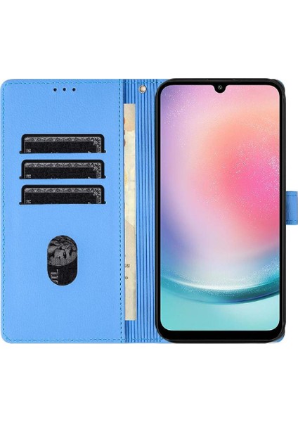Galaxy A26PREMIUM Deri Kickstand Üç Kart Için Flip Case (Yurt Dışından) fiyatları