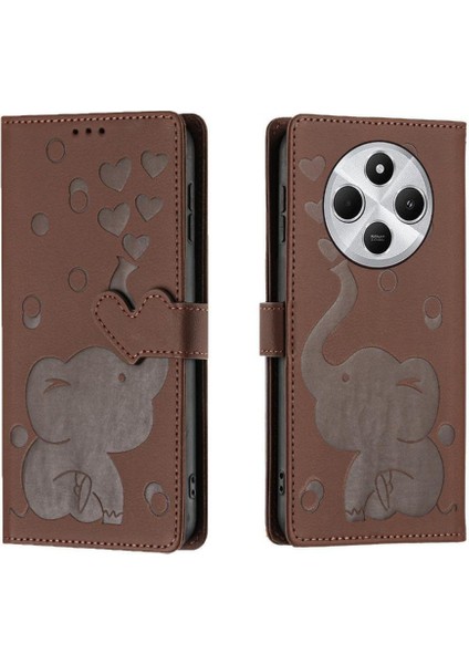 Poco C75 Üç Kart Yuvaları Kickstand Premium Deri Için Flip Case (Yurt Dışından)