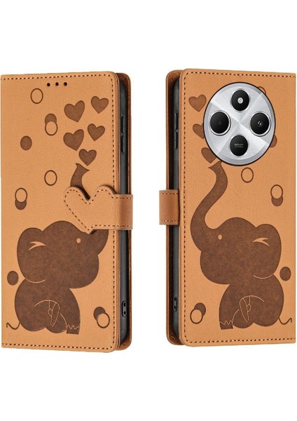 Poco C75 Üç Kart Yuvaları Kickstand Premium Deri Için Flip Case (Yurt Dışından)
