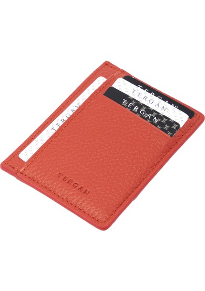 Turuncu Deri Unisex Kredi Kartlık - S1KK00001676-V9G