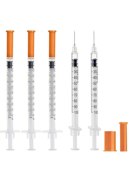 Tek Kullanımlık Steril Şırınga 1cc 30GA 1/2 Inç Iğne, Bireysel Paket (30 Adet) (Yurt Dışından)