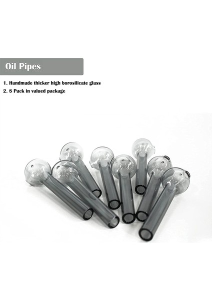 8 Adet Gri Yeniden Kullanılabilir Cam Yağ Lambası Brülörü (Yurt Dışından) modelleri