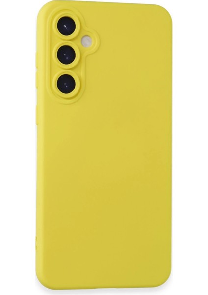 Samsung Galaxy S24 Kılıf Nano Içi Kadife Silikon - Sarı Svlrs