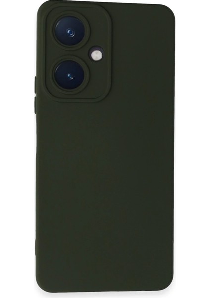 Vivo Y27 Kılıf Nano Içi Kadife Silikon - Koyu Yeşil Svlrs