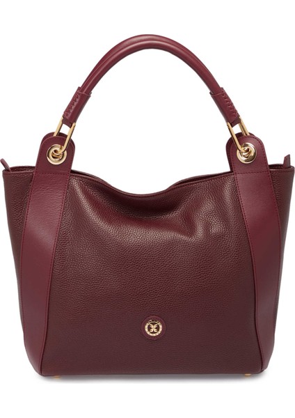 Bordo Deri Kadın El Çantası - S25Y1BC77736-D8M