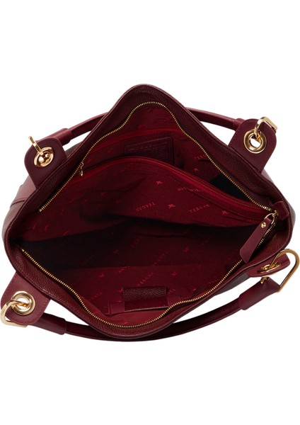 Bordo Deri Kadın El Çantası - S25Y1BC77736-D8M fırsatları
