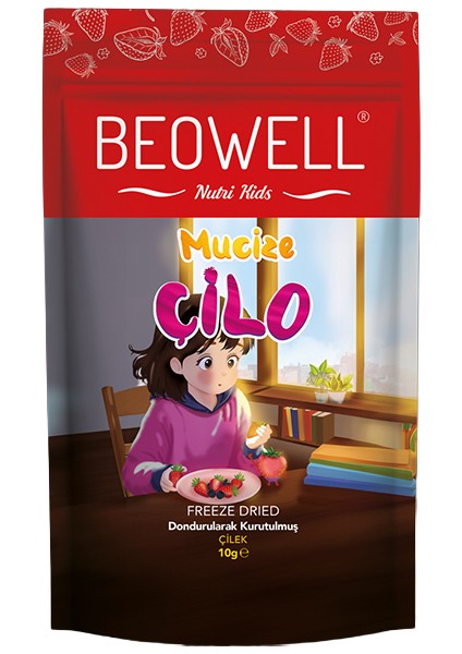 Mucize Çilo 12 gr | Freeze-Dried Dondurularak Kurutulmuş Çilek Atıştırmalığı