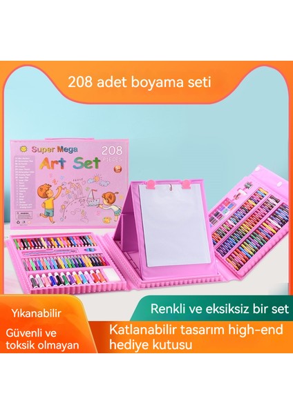 208 Adet Boya Fırçası Kurşun Boya Kalem Suluboya Kalem Öğrenci Kırtasiye Boyama Seti (Yurt Dışından)