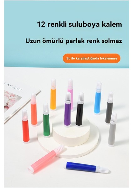 208 Adet Boya Fırçası Kurşun Boya Kalem Suluboya Kalem Öğrenci Kırtasiye Boyama Seti (Yurt Dışından)