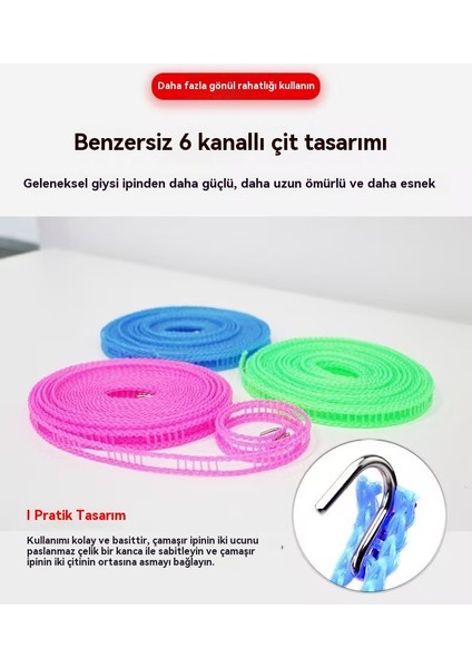 Açık Hava Seyahat Kalın Deliksiz Rüzgar Geçirmez Çamaşır Ipi Beş Metre (Yurt Dışından) modelleri