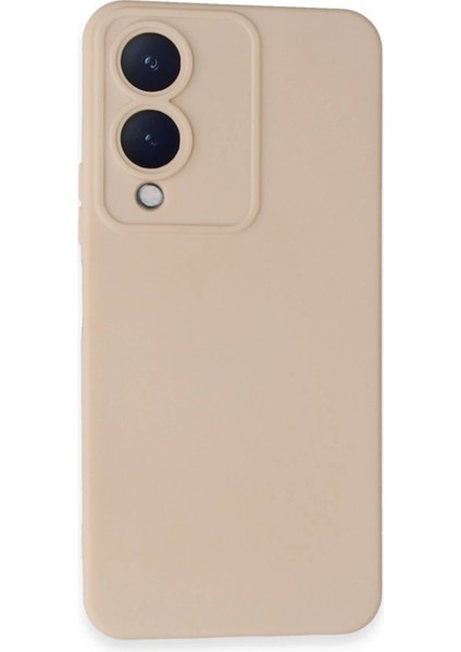 Vivo Y17S Kılıf Nano Içi Kadife Silikon - Pudra Svlrs