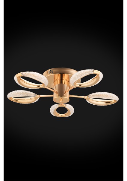 Istanbul Avize Zeus Plafonyer Tavan Gold 5'li Kumandalı 3 Renk LED Lüx Modern Ledli Avize fırsatları