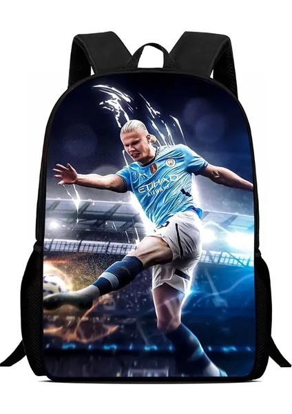 Mochila Futbol Statü E-Erlings Haalands Okul Kızları Için Çocuk Okulu Çantaları Için Okulu Sırt Çantası Hafif Sırt Çantası Dalı Renk: Mavi (Yurt Dışından)