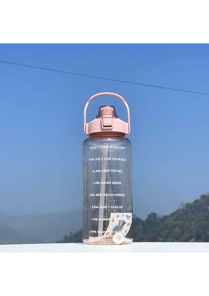 2000ML Saman ile Etiket ile Düşme Önleyici Su Bardağı (Yurt Dışından)