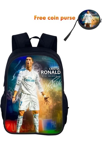 Yeni Ronaldo Poster Çantası 40CM/15.7INCH Futbol Sırt Çantası, Öğrenci Çantası Çocukların Sırt Çantası Futbol Yıldızı Kızlar Için En Iyi Hediye Rengi: 7 (Yurt Dışından)