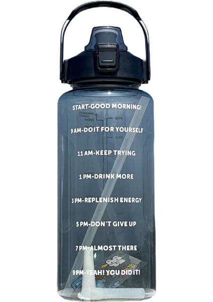 2000ML Saman ile Etiket ile Düşme Önleyici Su Bardağı (Yurt Dışından)