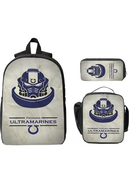 3pcs WARHAMMER40KS Erkek Kız Kalem Çantaları Için Set Setleri Yazdırıyor Okul Öğrencileri Için Öğle Yemeği Kutusu ile Sırt Çantası Setleri Knapsackcolor: Gösterildiği Gibi (Yurt Dışından)